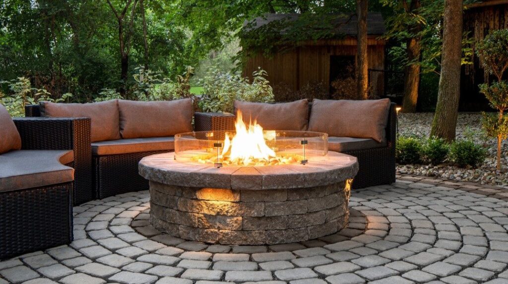 cozy fire pit area