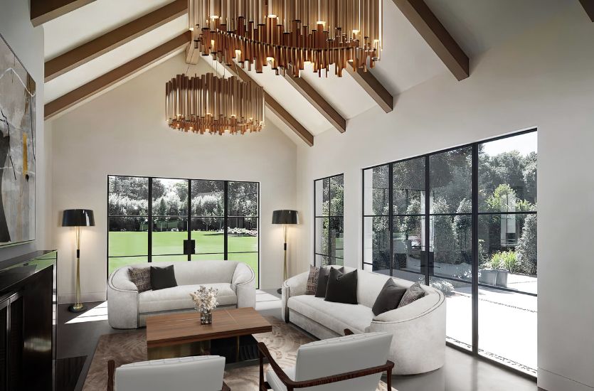 Modern living room with natural light