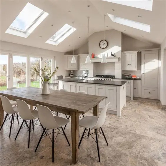 modern open plan kitchen