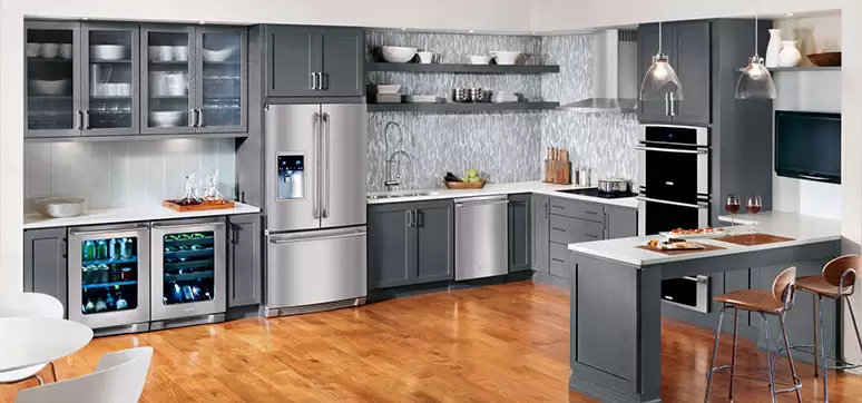 modern smart kitchen with appliances