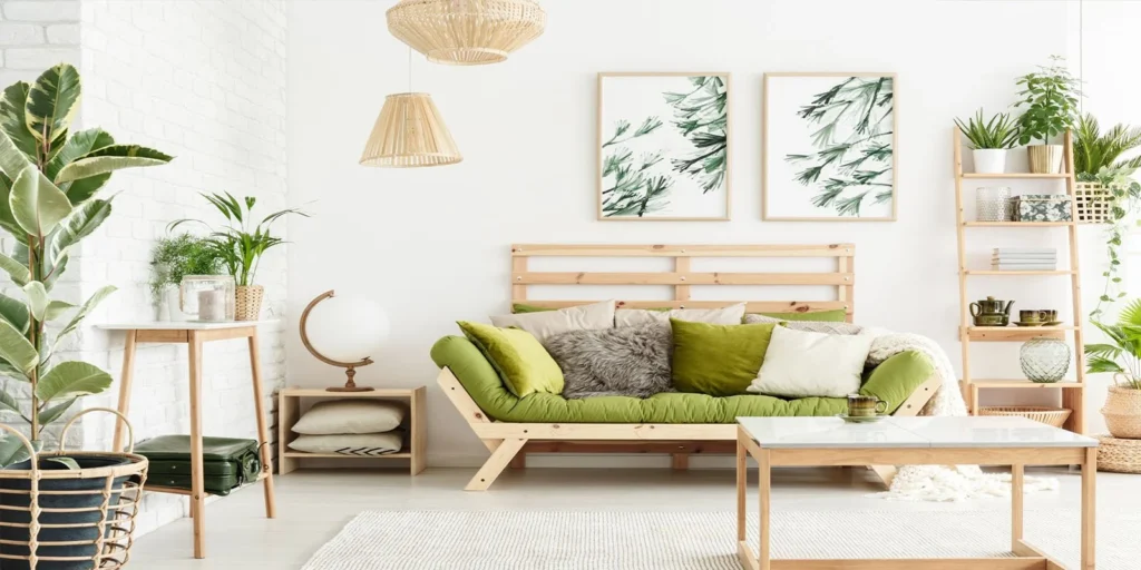 sustainable living room setup