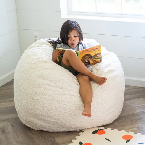 sustainable bean bag in outdoor setting