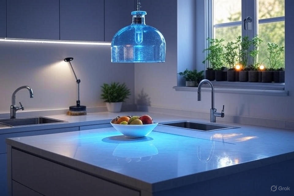 best kitchen lighting ideas 2025 color-changing island